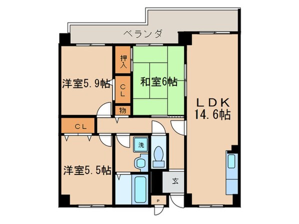 フレックス戸ノ内の物件間取画像